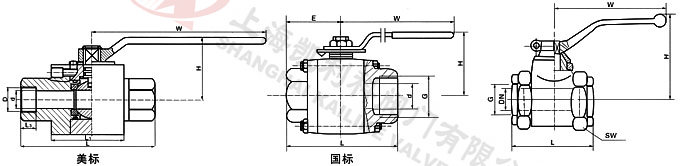 (內(nèi)螺紋)高壓球閥結(jié)構(gòu)圖