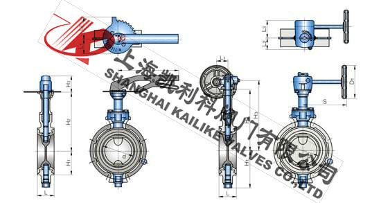 F500防結(jié)露蝶閥外形結(jié)構(gòu)圖