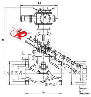 J941H電動截止閥外形結構圖