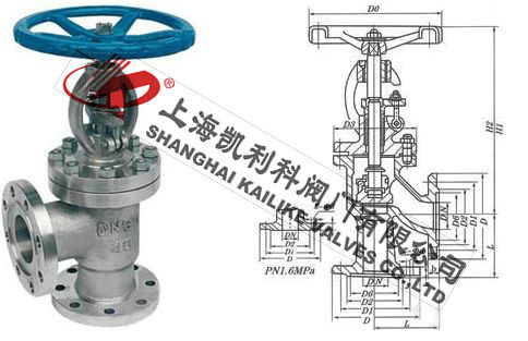 J44H不銹鋼角式截止閥外形結(jié)構(gòu)圖