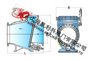 HH44X微阻緩閉止回閥外形結構圖