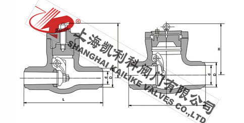 H64Y、H64H焊接止回閥外形結構圖