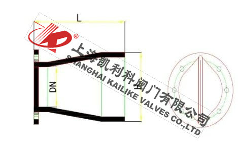 XH41X橡膠排污止回閥外形結構圖