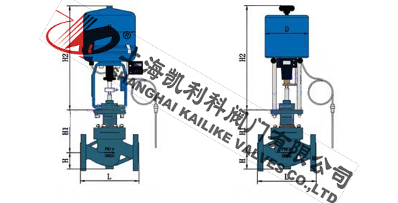 ZZWPE電動溫度調節閥外形結構圖