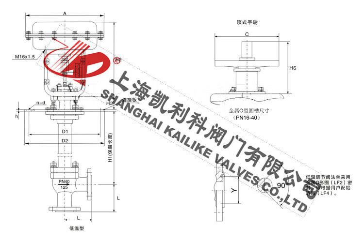 ZJHJ氣動薄膜角式調節閥外形結構圖