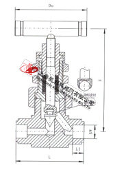SS-6NBSW8T美標焊接針型閥外形結(jié)構(gòu)圖