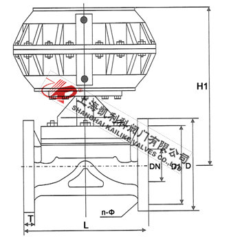 G641F-6SPVC氣動隔膜閥、PVC氣動塑料隔膜閥外形結構圖