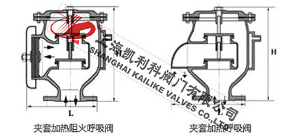 JAV-I夾套呼吸閥外形結構圖