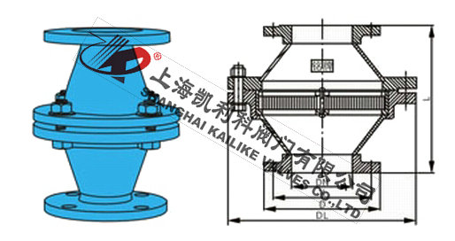 GZW-1不銹鋼管道阻火器外形結構圖