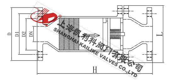 HF-4乙炔管道阻火器外形結構圖