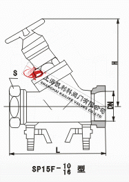 SP15F絲扣數字鎖定平衡閥外形結構圖