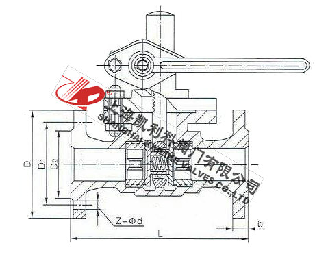 Z44H、Z48H鍋爐排污閥外形結構圖
