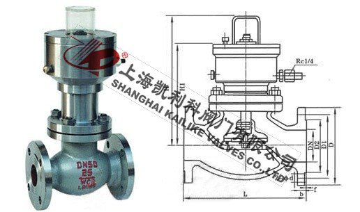 QDQ421F液氨緊急切斷閥外形結(jié)構(gòu)圖