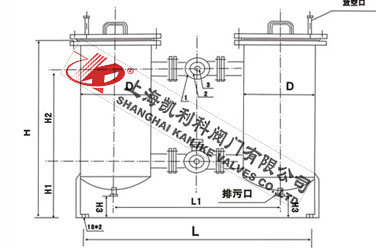 GHG雙筒切換過濾器外形結構圖