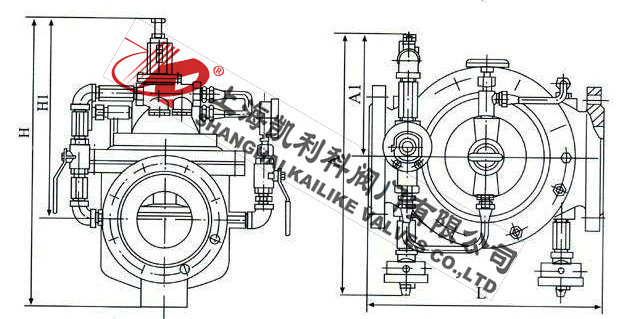 200X減壓穩(wěn)壓閥外形結(jié)構(gòu)圖
